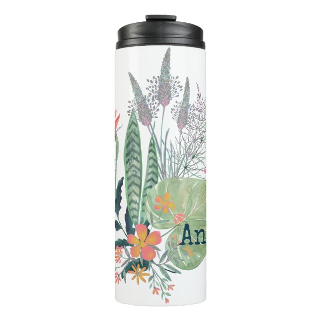 Termo floral tropical botánica personalizada (Anverso)