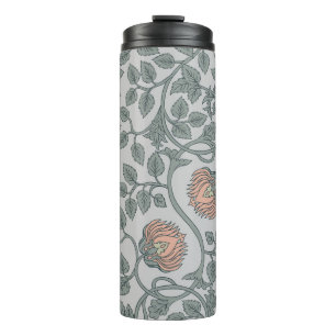 Termo Floral vintage sin soldadura, tapicería retro