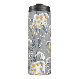 Termo Florecimiento del Invierno: Delicado Patrón Floral