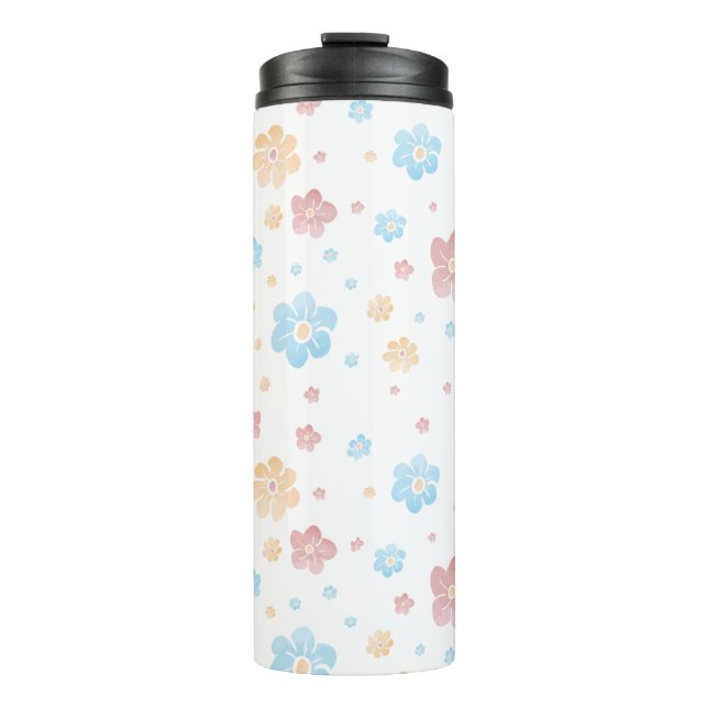 Termo Flores acuáticas de primavera floral elegantes (Anverso)