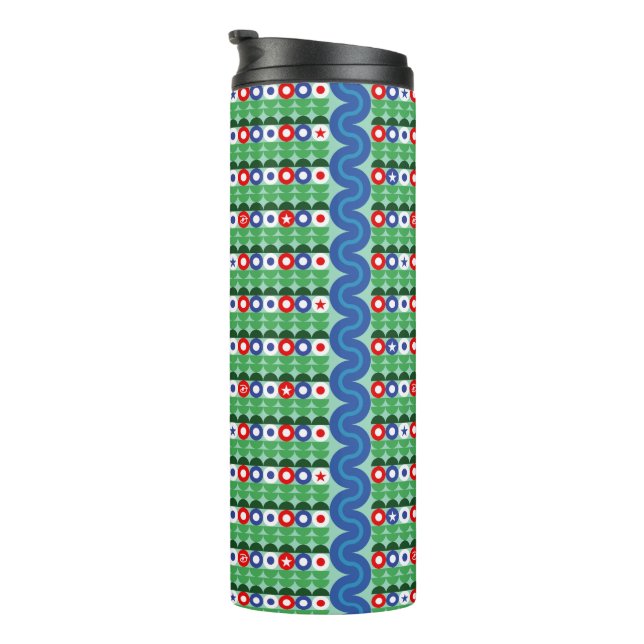 Termo Flores Americanas - Tumbler térmico (Rotado hacia la derecha)