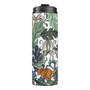 Termo Flores, arte deco, moderno, sin costura.