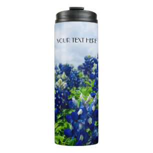 Termo Flores azules azul Texas texan Floral