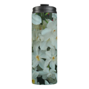 Termo Flores blancas de arcissus paperblancas