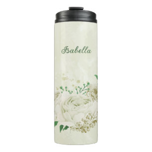 Termo flores blancas marfil boda