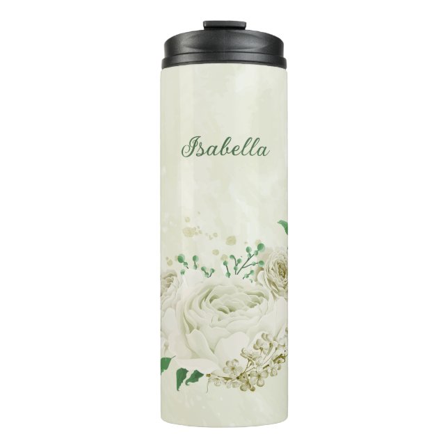 Termo flores blancas marfil boda (Anverso)