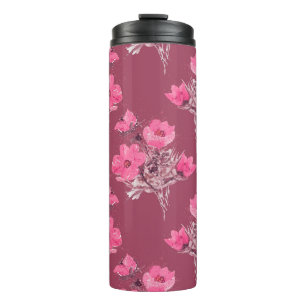 Termo Flores Cosmos sin costura patternabstracto, arte,