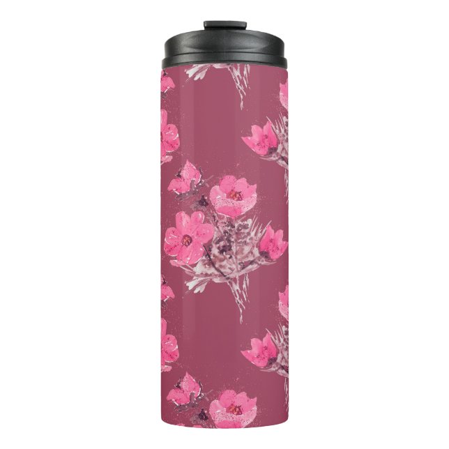 Termo Flores Cosmos sin costura patternabstracto, arte,  (Anverso)