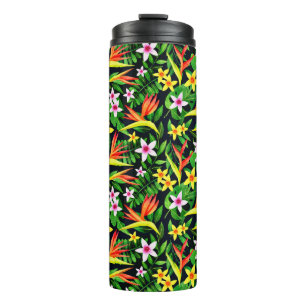 Termo Flores De Acuarela Y Patrón Floral De Frutas-23768