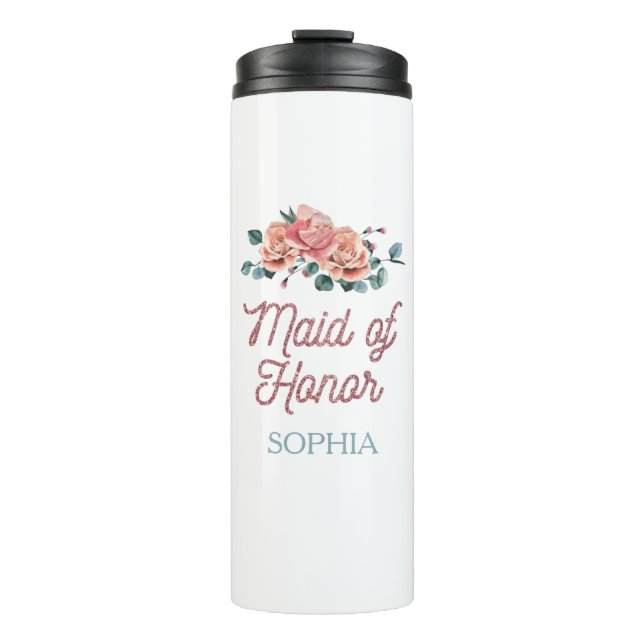 Termo Flores de bodas venecianas, doncella de Honor y Tí (Anverso)