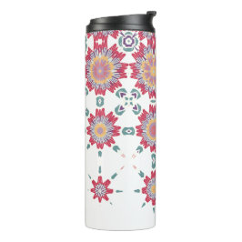 Termo Flores de color blanco morado rosado