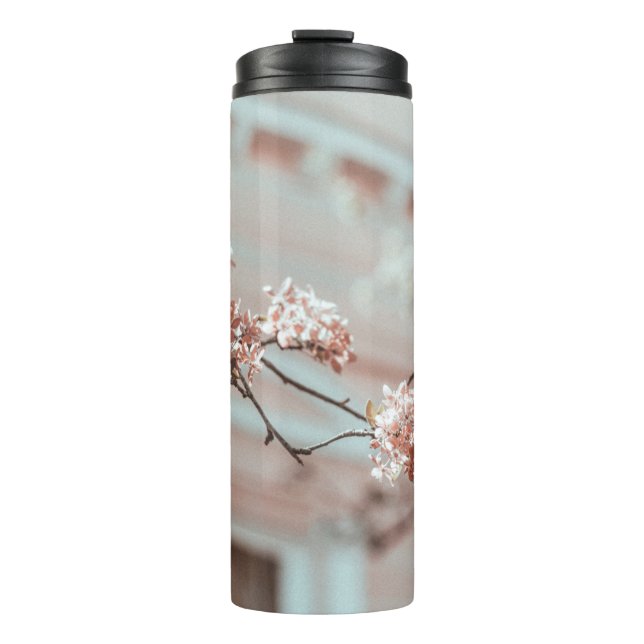 TERMO FLORES DE COLOR ROSA EN BREVE FOTO (Anverso)