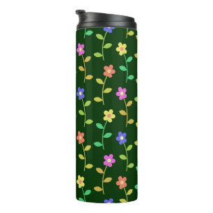 Termo Flores de colores, motivos florales, vegetación, b