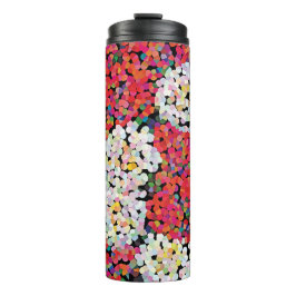 Termo Flores de cristal rojo