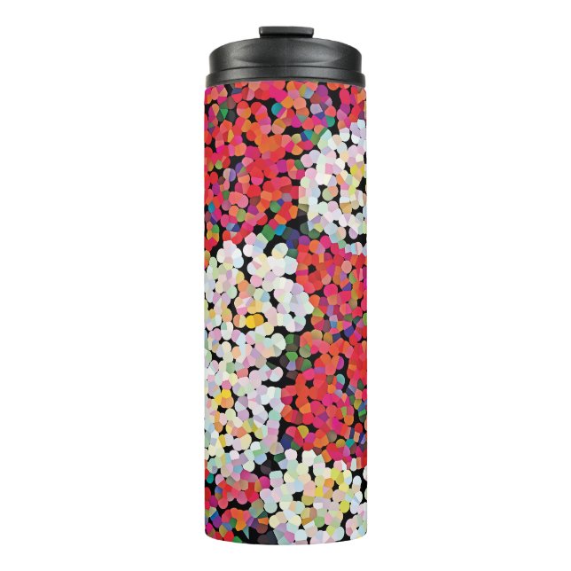 Termo Flores de cristal rojo (Anverso)