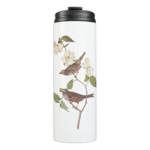 Termo Flores de espárragos y dogwood Audubon vintage