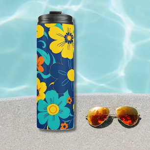 Termo Flores de estilo retro-flor de estilo dopaminérgic