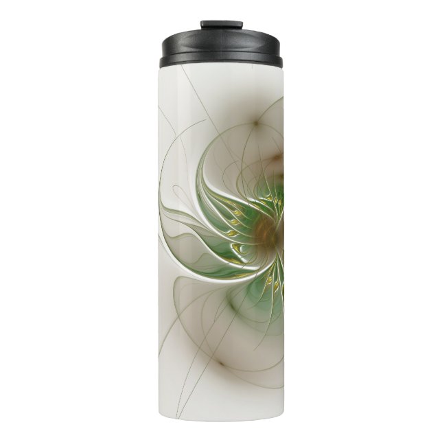 Termo Flores de fantasía fractal blandas y tendientes (Anverso)