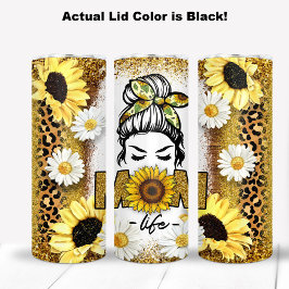 Termo Flores de girasol y margarita con el tema de la vi