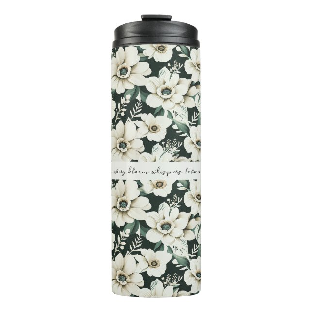 Termo Flores de marfil elegantes (Anverso)