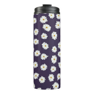 Termo Flores de margarita: pequeño patrón sin costuras.