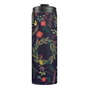 Termo Flores de Navidades dibujadas a mano: colección vi