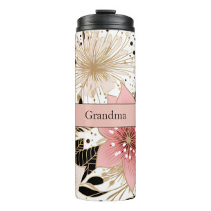 Termo Flores de Navidades rosas blancas de la abuela mod