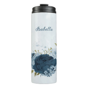 Termo flores de navy azul claro boda