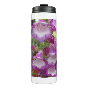 Termo Flores de pentón morado y blanco