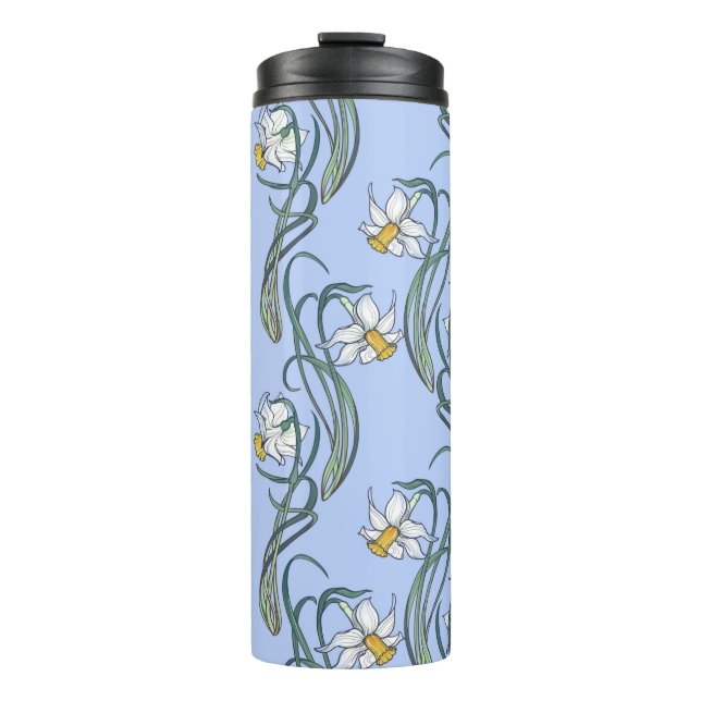 Termo Flores de primavera. Flores de Daffodil entrelazad (Anverso)