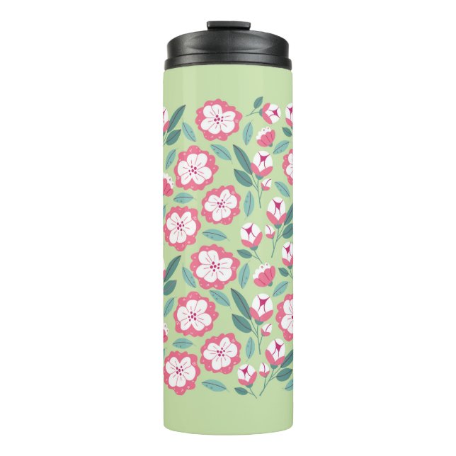 Termo Flores de primavera y hierbas sin soldadura (Anverso)