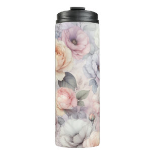 Termo Flores de Rosa Elegantes