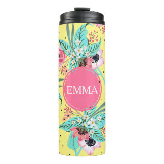 Termo Flores de verano Tumbler térmico personalizado ama
