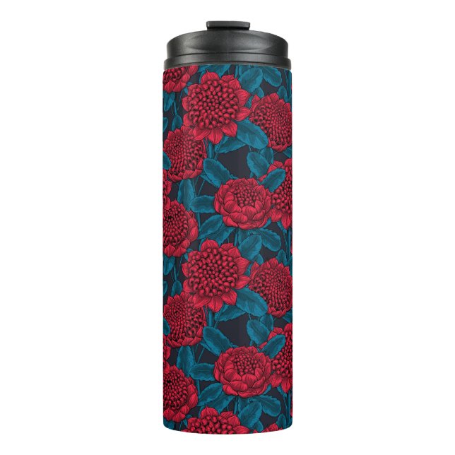 Termo flores de waratah rojas (Anverso)