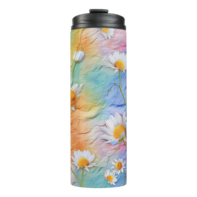 TERMO FLORES DEL DÍA ABSTRACTO DE PASTEL (Anverso)