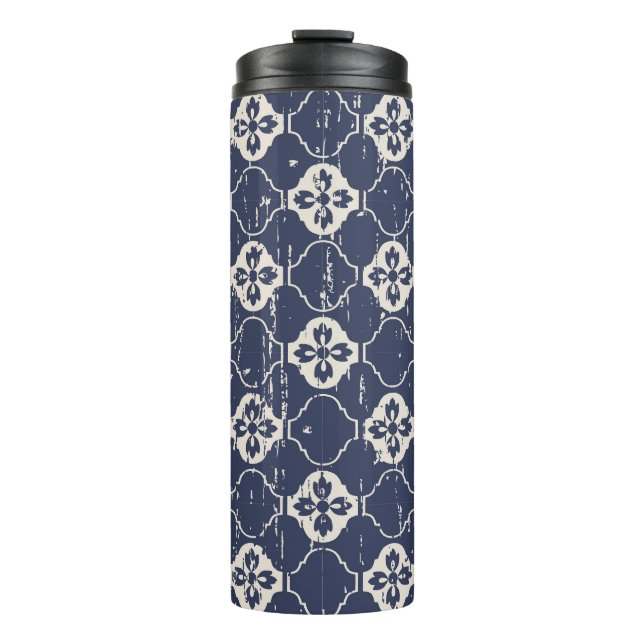 Termo Flores desgastadas: sin foco vintage (Anverso)