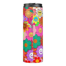 Termo Flores Hippie Retro Groovy Boho