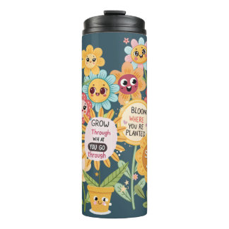 Termo Flores Inspiradoras: Taza de Jardín Motivacional