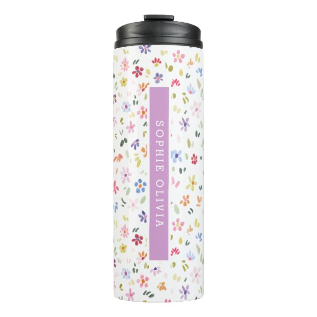 Termo Flores Modernas Flores Silvestres Femeninas Elegan (Anverso)