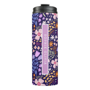 Termo Flores Modernas Flores Silvestres Femeninas Elegan