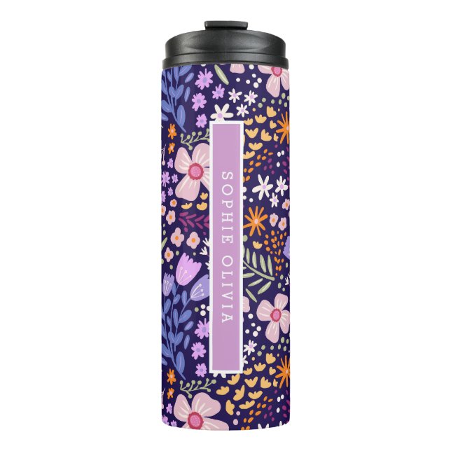 Termo Flores Modernas Flores Silvestres Femeninas Elegan (Anverso)