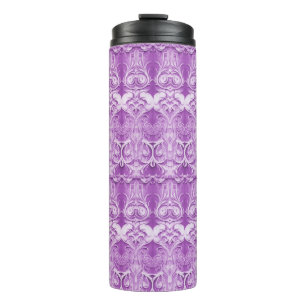 Termo Flores moradas florecen Tumbler térmico