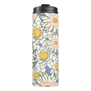 Termo Flores patrón lotus lirio