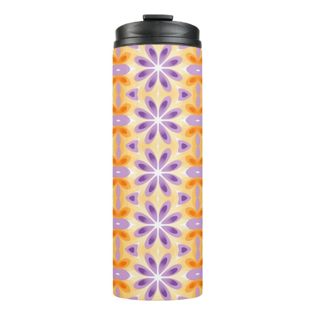 Termo Flores Purpura Amarillo Naranja (Anverso)