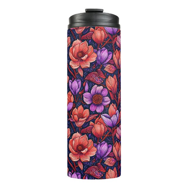 Termo Flores rosadas (Anverso)