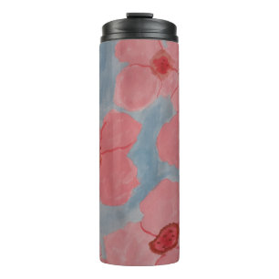 Termo Flores rosadas de caramelo