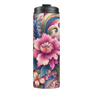 Termo Flores rosadas silvestres