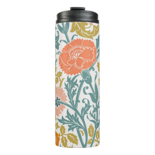 Termo Flores rosas y Naranjas, arte gráfico vintage