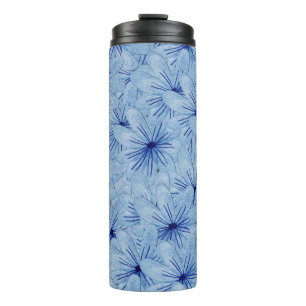 Termo Flores salvajes azul acuarela Bouquet