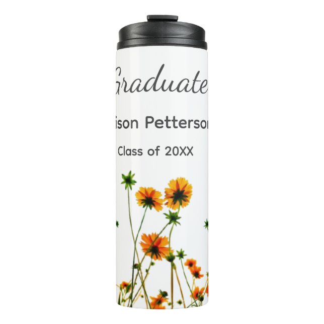 Termo flores silvestres amarillas modernas graduadas rús (Anverso)